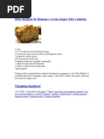 Bolo Integral de Banana e Aveia