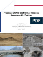 Proposed USAID Geothermal Resource Assessment in Pakistan: January 10, 2018