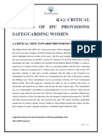 Module 4[a]- A Critical View & Analysis of the Ipc Provisions Safeguarding Women