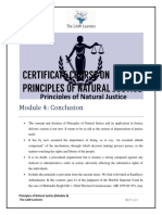 Module 4: Conclusion: Principles of Natural Justice (Module 4) The LAW Learners