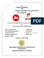 Comparative Study of Reliance Jio and Airtel in Lucknow - Maharishi University