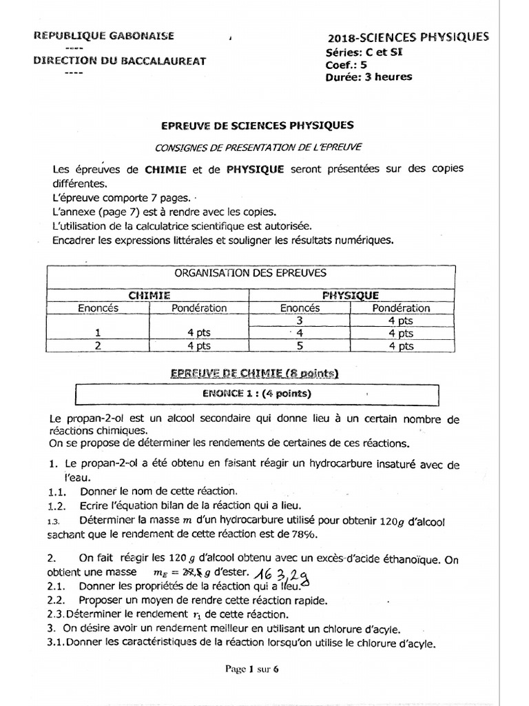 Bac C 2018 | PDF
