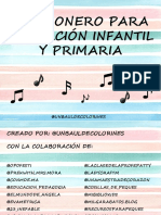 Cancionero para educación infantil y primaria con más de 60 canciones