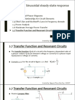 Sinusoidal Steady-State Response: 2.7 Transfer Function and Resonant Circuits