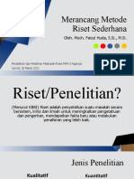 MERANCANG METODE RISET SEDERHANA