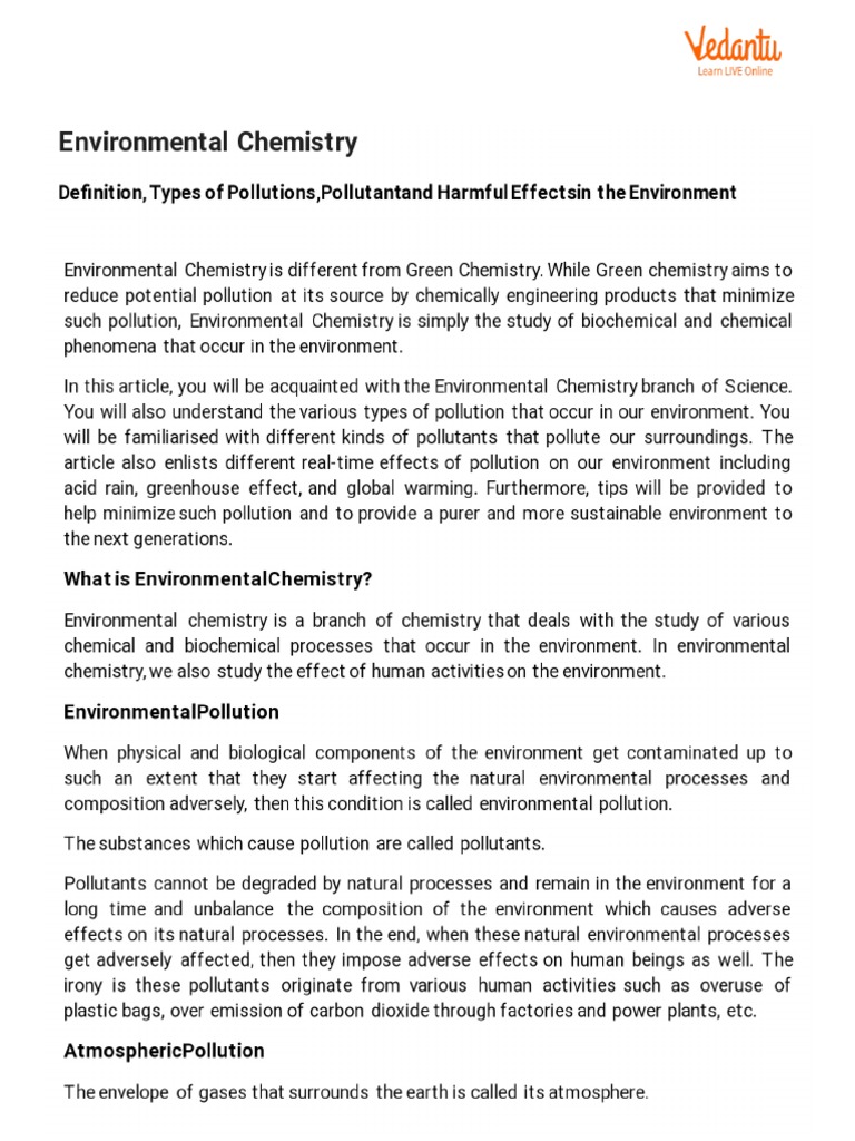 Environmental Chemistry PDF