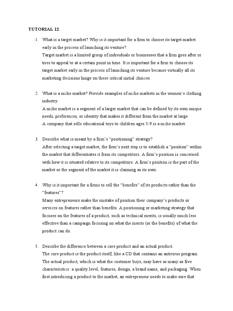 Tutorial 12 | PDF
