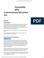 Eysenck's Personality Inventory (EPI) (Extroversion/Introversi On)