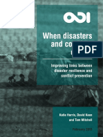 When disasters and conflicts collide: Improving links between disaster resilience and conflict prevention