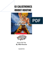 Goku Calisthenics Workout PDF