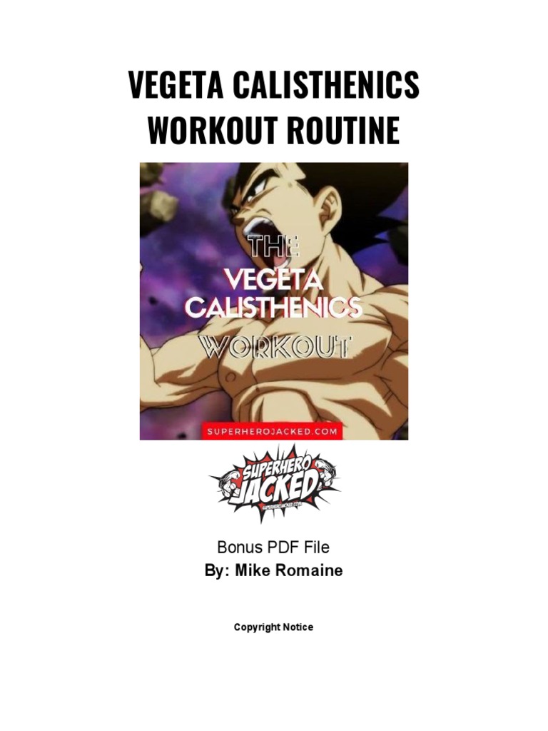 Vegeta Calisthenics Workout PDF | PDF | Recreation | Physical Exercise