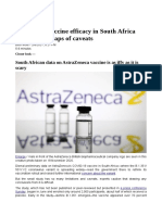 South African data on AstraZeneca vaccine is as iffy as it is scary