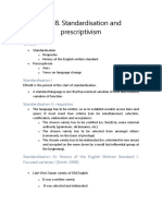 Unit 8. Standardisation and prescriptivism