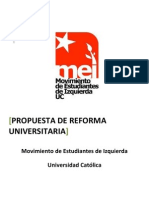 Propuesta de Reforma Universitaria, Movimiento de Estudiantes de Izquierda