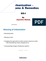 Urbanisation - Problems & Remedies