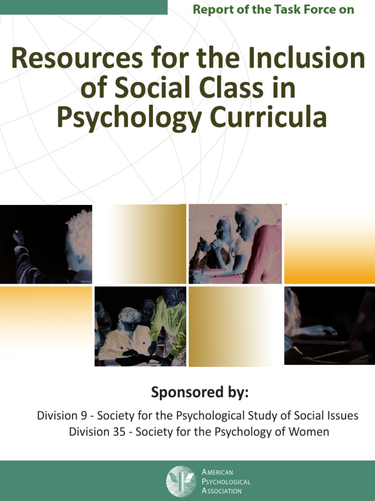Social Class Final Report Small PDF Socioeconomic Status Psychology