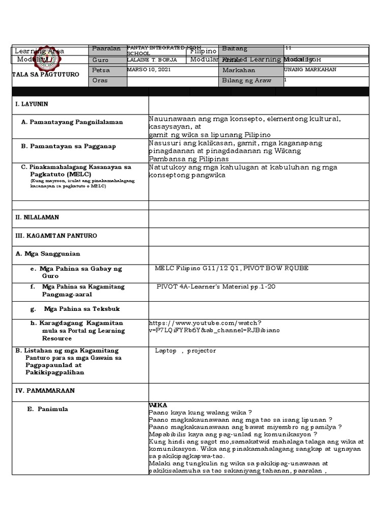 Cot 1 Plan | PDF