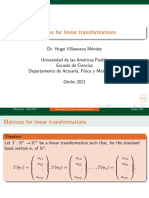 Matrices For Linear Transformations