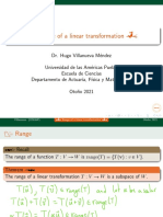 Range of A Linear Transformation