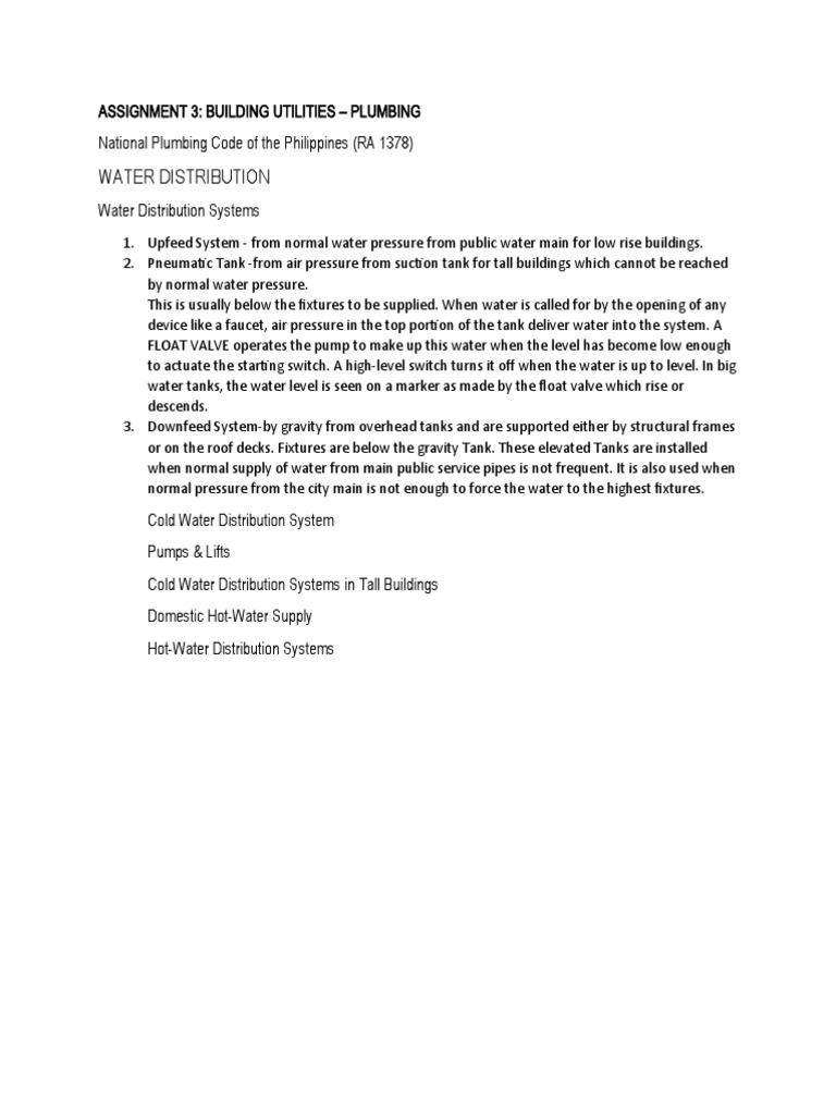 Water Distribution Systems | PDF
