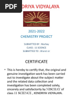 Kendriya Vidyalaya: 2021-2022 Chemistry Project