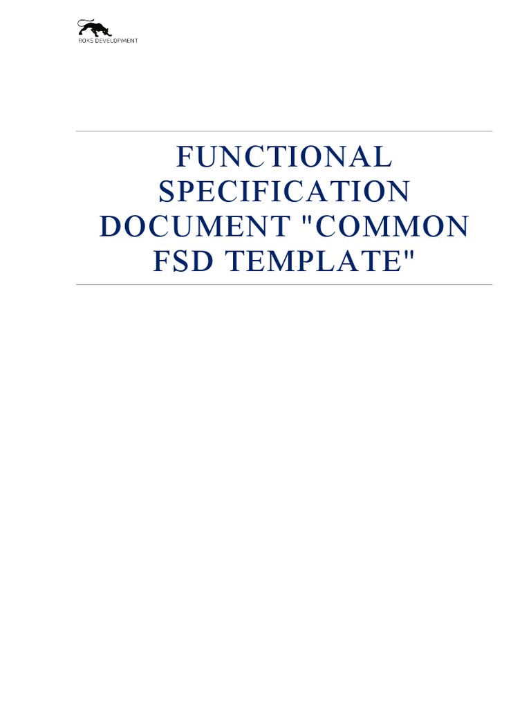 FSD Template ENG | PDF | Use Case | System