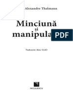 Minciuna Si Manipulare - Yves-Alexandre Thalmann