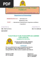 College of Horticulture, VNMKV Parbhani: Mr. Chavan B. B. 04B/2015HT Dr. P. B. Kedar