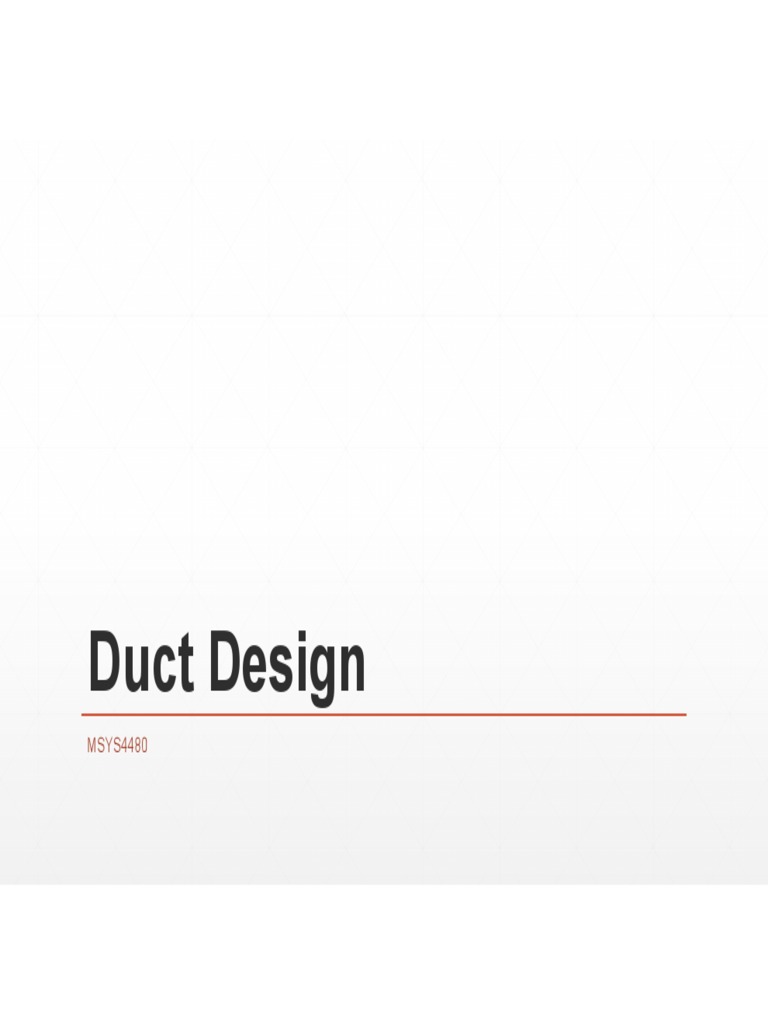 Duct Design and Pressure Loss Calculations | PDF | Duct (Flow) | Fluid ...
