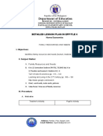 Department of Education: Detailed Lesson Plan in Epp/Tle 6 Home Economics