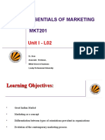 Essentials of Marketing MKT201: Unit I - L02