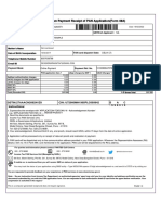 Tax Invoice Cum Payment Receipt of PAN Application (Form 49A)