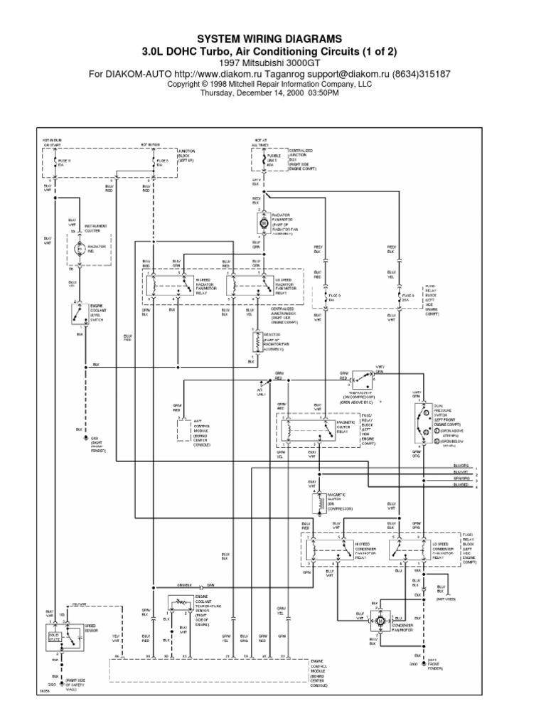 Mitsubishi 3000gt 1997 Wiring Diagrams PDF Motor Vehicle