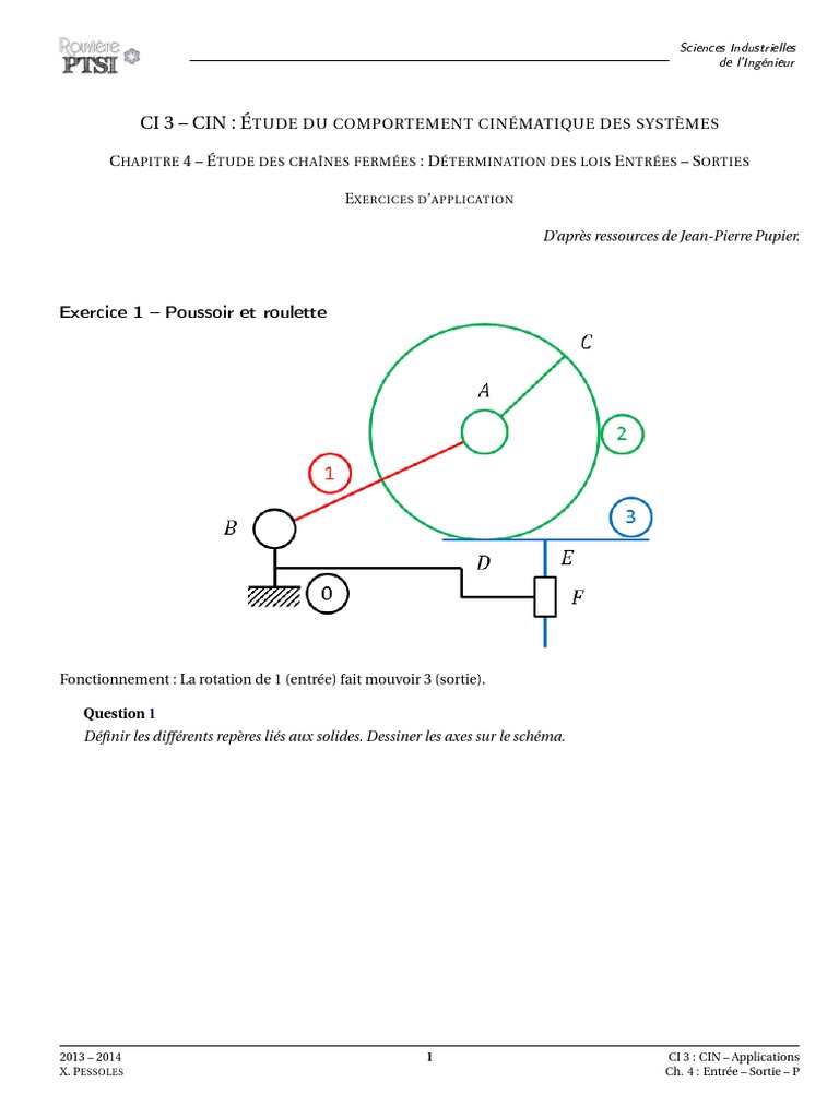 Comportement cinématique des systèmes | PDF | Mouvement de rotation | Angle