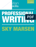 Marsen Sky. Professional Writing