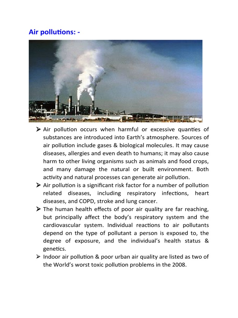 Types Of Air Pollution Pdf : An Introduction to Air Pollution – EIYR
