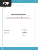 Download Report on Consumer Car Buying Behavior by Saurabh Sharma SN56032466 doc pdf
