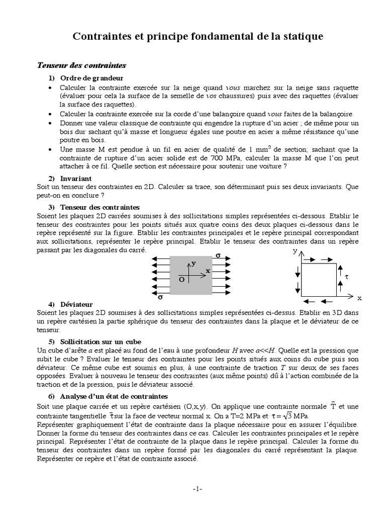 Analyse des contraintes et déformations | PDF | Mécanique | Physique