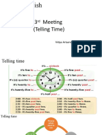3rd MEETING TELLING TIME
