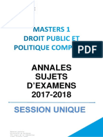 Annales 2017 2018 Droit Public Et Politique Comparée