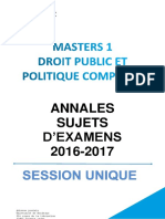 Annales 2016 2017 Droit Public Et Politique Comparée