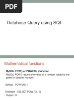 Unit - 2: Database Query Using SQL