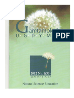GAMTAMOKSLINIS UGDYMAS/NATURAL SCIENCE EDUCATION, Vol. 9, No. 1, 2012