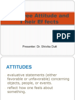 Attitude and Its Effects On Employees
