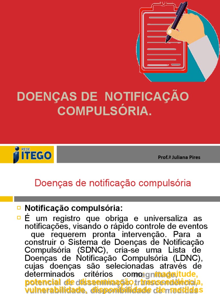 Doenças de Notificação Compulsória: Guia Completo | PDF | Epidemiologia ...