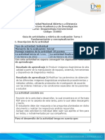 Guía de Actividades y Rúbrica de Evaluación Tarea 1 Fundamentación y Conceptualización