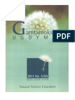 GAMTAMOKSLINIS UGDYMAS/NATURAL SCIENCE EDUCATION, Vol. 8, No. 1, 2011