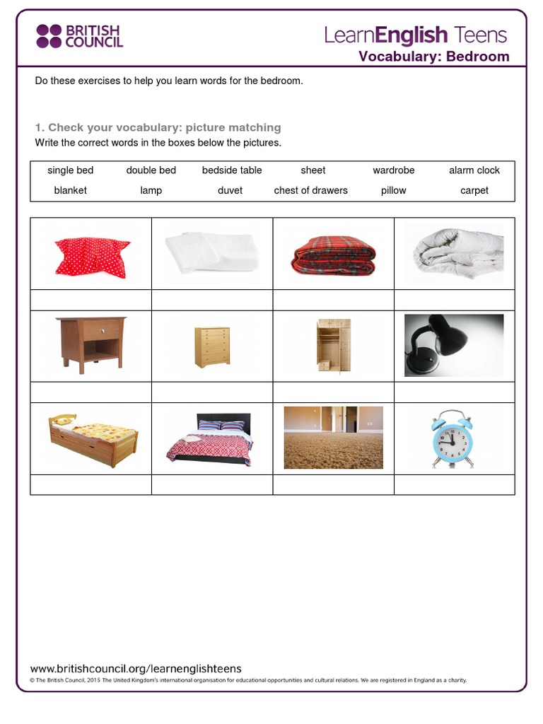 Bedroom Exercises 0 PDF Bed Bedroom