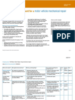 Motor Vehicle Mechanical Repair Workshop: Example Risk Assessment For A