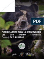 Plan de Accion para La Conservacion Del Oso Andino en El Ecuador